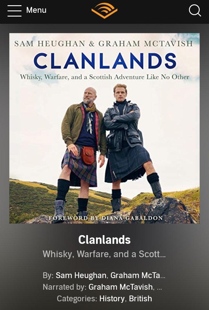 peekaboo_jen's tweet photo. Things just got even more interesting/exciting
The audible version of #ClanLandsBook 
Can you just imagine Sam &amp; Graham reading their book to you?
I'm expecting fits of laughter, arguments, more laughter, the sound of whisky being poured &amp; drunk in the background &amp; more laughter. https://t.co/0Zctsesqft