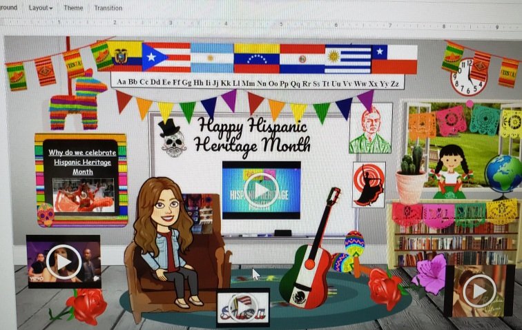 GarciaMS_DISD's tweet photo. Ms. Averitt's Google Classroom celebrating Hispanic heritage month at Garcia MS #DISDvirtuallearning https://t.co/hlXMNjeLvh