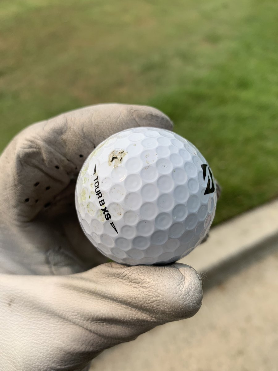 JoshMcCrary's tweet photo. What’s up with this @bridgestonegolf? First shot of the round, and landed in fairway. https://t.co/QciRkwGyyX