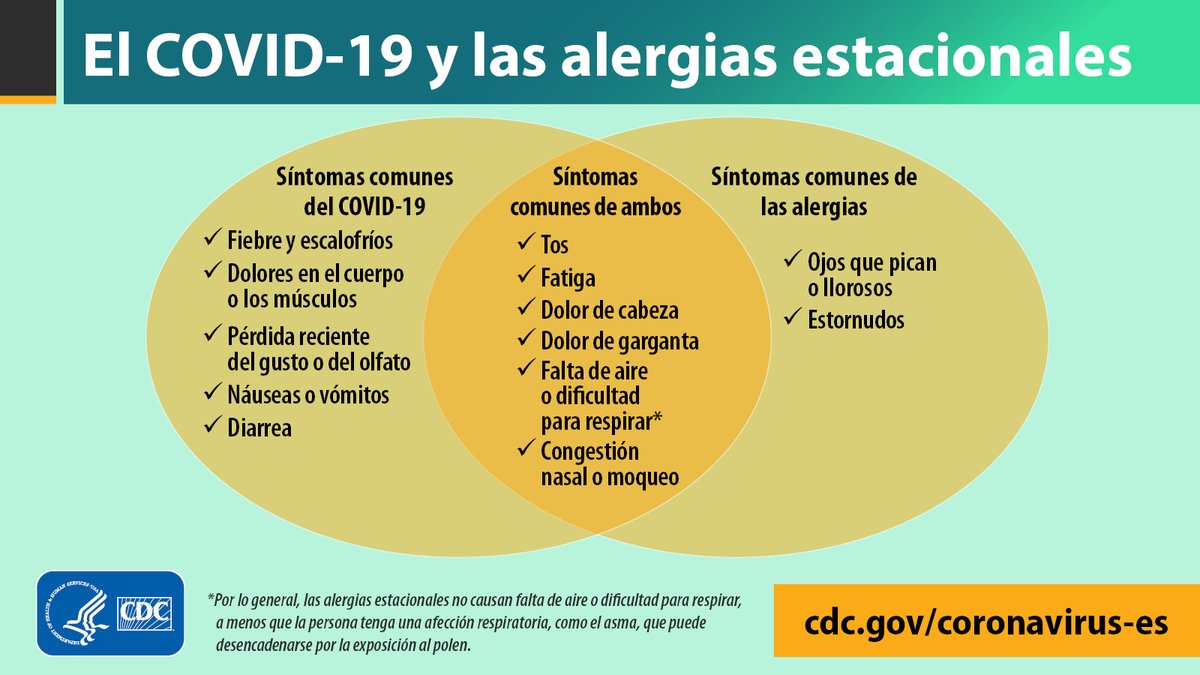 A medida que se acerca la temporada de polen del otoño, puede que tengas los ojos llorosos y que estornudes o tosas. Conoce las diferencias entre las alergias estacionales y el #COVID19:  bit.ly/32UizvW