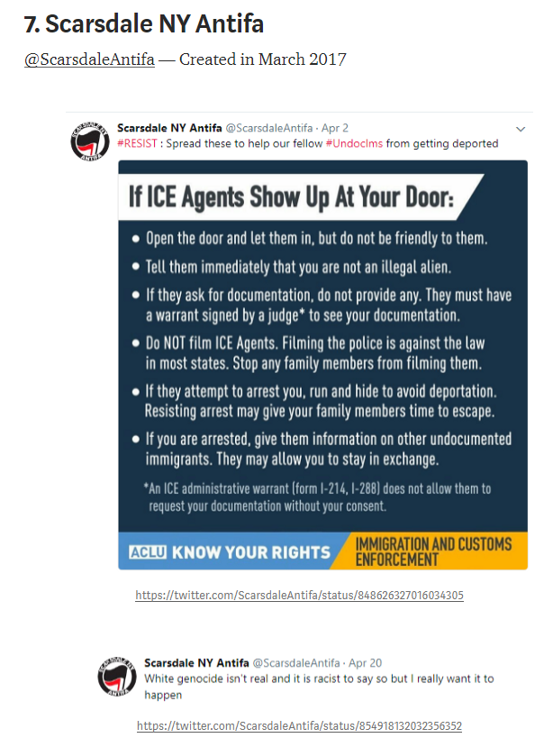 I see this one going around... they are on a list of fake antifa accounts.  https://medium.com/americanodyssey/list-of-fake-antifa-accounts-on-twitter-f8f8f14c4bf9