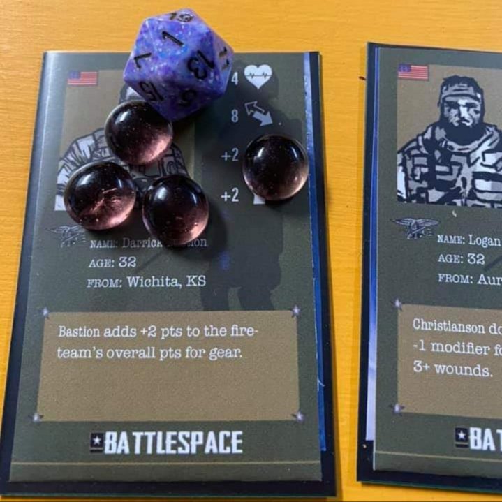 PodcastIndi's tweet image. 1st game of Battlespace by Table Salt Games. Solo or co-op. Overall fast-paced, intense and a lot of fun. Built for modern warfare but we bumped the time frame back a bit and played a downed chopper scenario in the Vietnam Nam era. -Mac🛸
#battlespace #tablesaltgamingdesigns