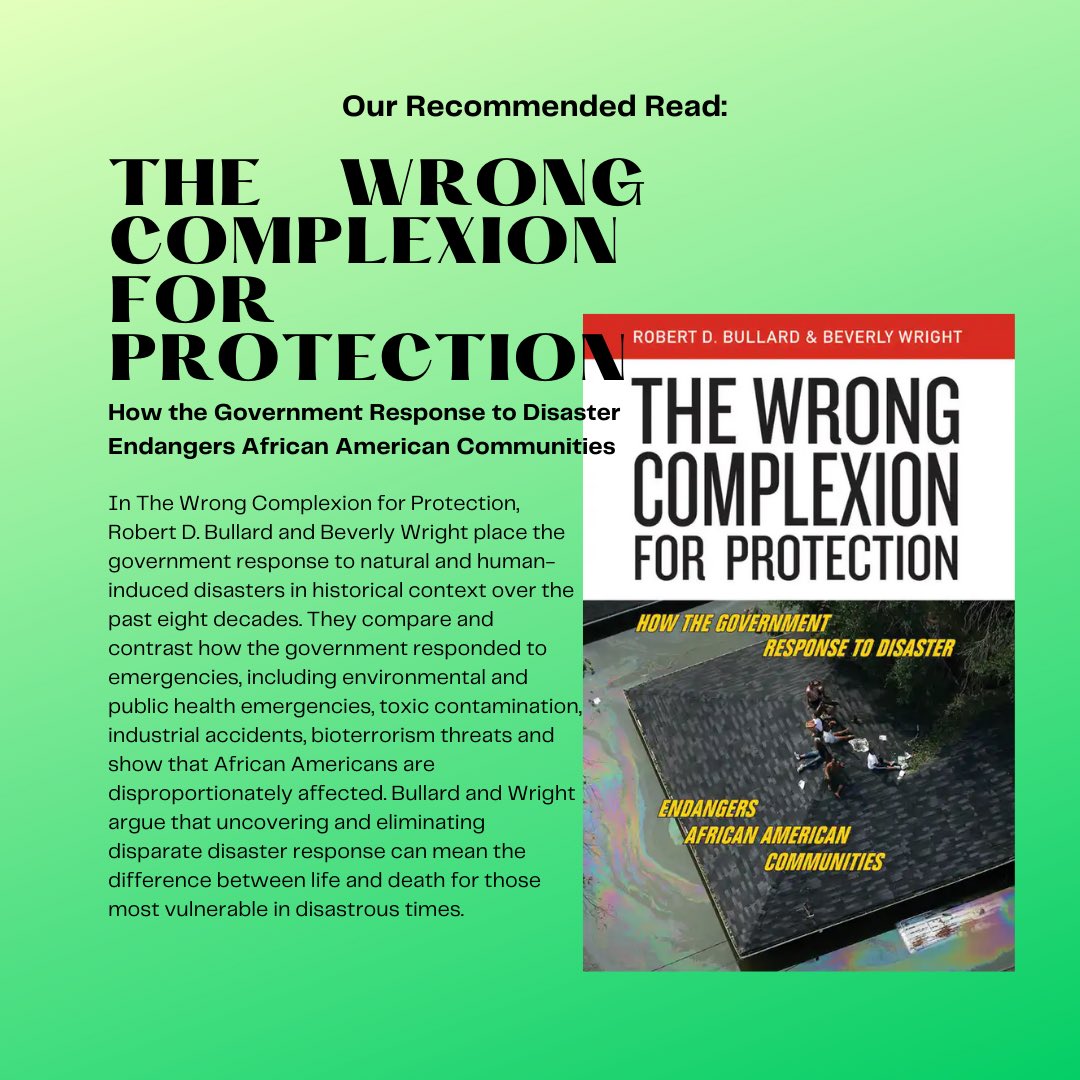 Our spotlight 💡 is on Dr. Robert Bullard. He is the most prominent HBCU environmental leader (aka Father of EJ) &amp; has taught at two HBCUs: Texas Southern University + Clark Atlanta University. His book, ‘The Wrong Complexion for Protection’ is on disparate disaster management .