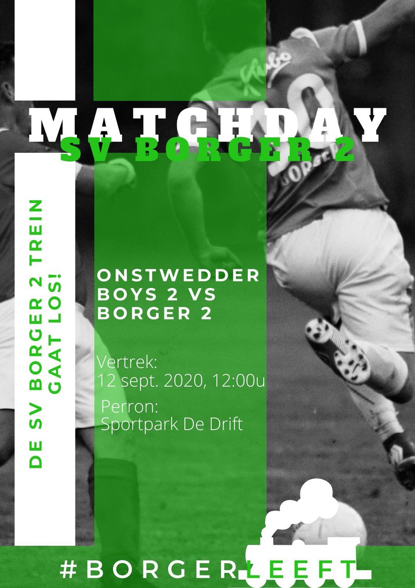 SVBorger0599's tweet photo. 🎶 Kedeng kedeng kedeng kedeng kedeng kedeng oe oe... 🎶

🚆 De @borgerzaterdag2-express vertrekt vandaag om 12.00 uur vanaf de Drift! 

#BeThere #BorgerLeeft 💚 https://t.co/dUNHnfyK8s