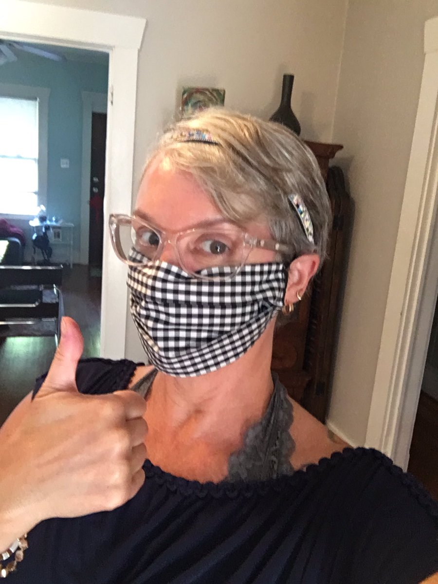 MGauthier219's tweet photo. When your former @traviseshisd student makes you a mask!! 💜🐯 Missing face to face teaching. Missing kids in the classroom. #teacherlife https://t.co/h434hfRd4X