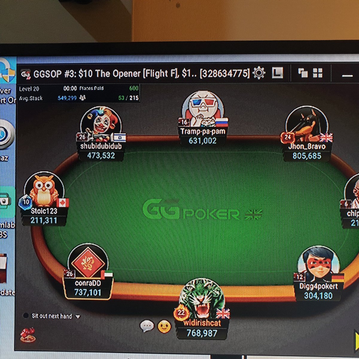wildirishcat's tweet photo. 1st day 1 in the bag. 
769k good for 48.5bb day 2 of #GGSOP Opener. 
#WILDCATPOKER #WILDCATSTAKING #8ROX #8Roxpoker https://t.co/EuNyiP9L59