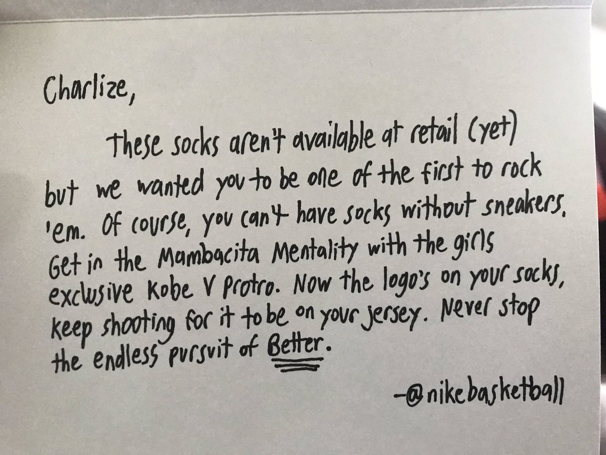 brkicks's tweet photo. This dad was looking to buy WNBA socks for his daughter and Nike sent him a pair as well as the Kobe 5 Protro “Girls EYBL” 🙏 @BQC20 https://t.co/rzgDXPBOOM