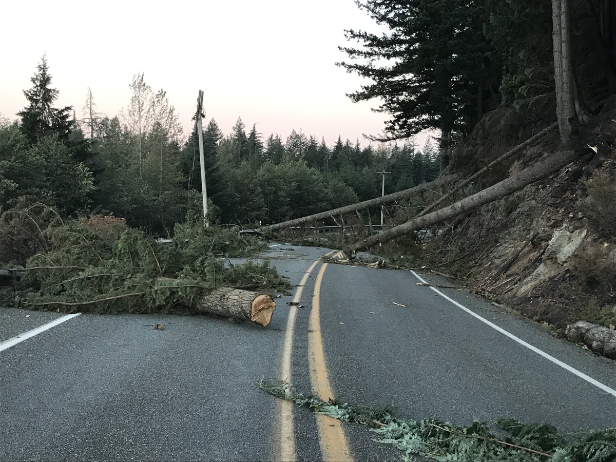 Reminder: SR 410 east of #Enumclaw will remain closed this weekend and into next week due to the #FishFire. We need to assess the slope conditions and determine the extent of repairs needed before we can reopen the highway. Photos from yesterday ⬇️