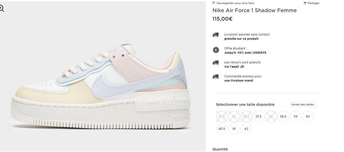 nike air force shadow pastel jd