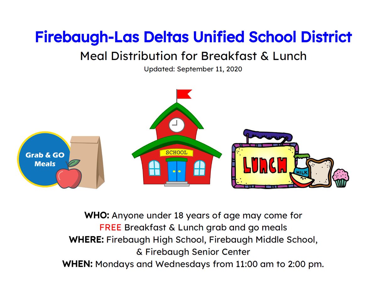 millsinter's tweet image. Another wonderful week Hawks, we hope you have a great weekend!  An update for our meal distribution next week.  We are back to Monday and Wednesday from 11 am - 2 pm at the regular spots.  See the flyers below. #fldusd #millsinter #supfreitas