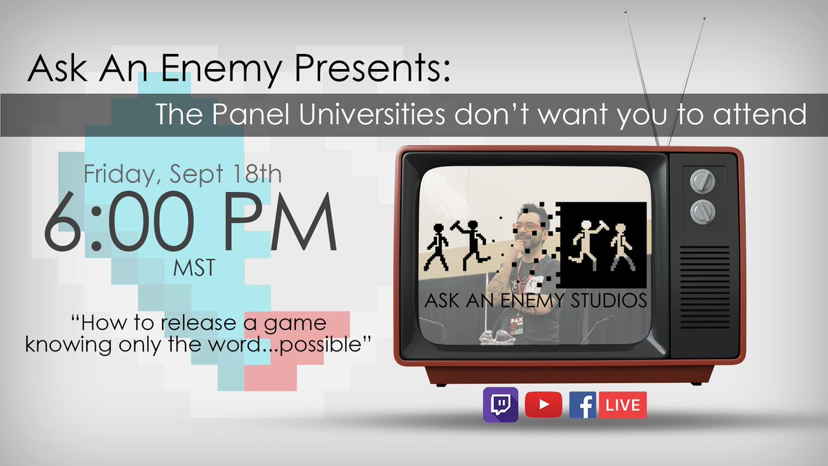 askanenemy's tweet photo. Next week is PAX Online. Next week I’ll be doing my panel that wasn’t accepted to PAX Online :D hey #arcadeIsNotDead #makeGamesNotExcuses https://t.co/gAPD2ed4jb