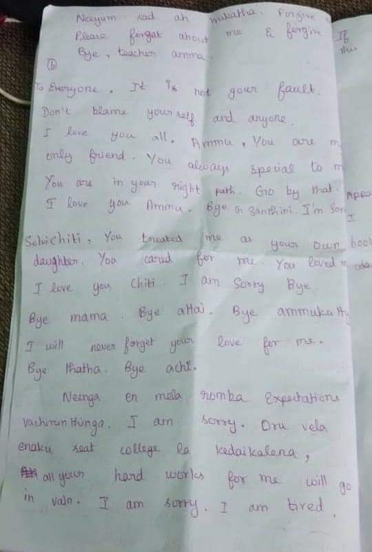 dintweetz's tweet image. The last line... &quot;I&apos;m tired.. &quot;, from the suicide note of a student, who ended her life in the fear of #NEET 

This is not just an individual case, but a failure of entire Constitutional machinery! 

#BanNEET #antistudentsmodigovt