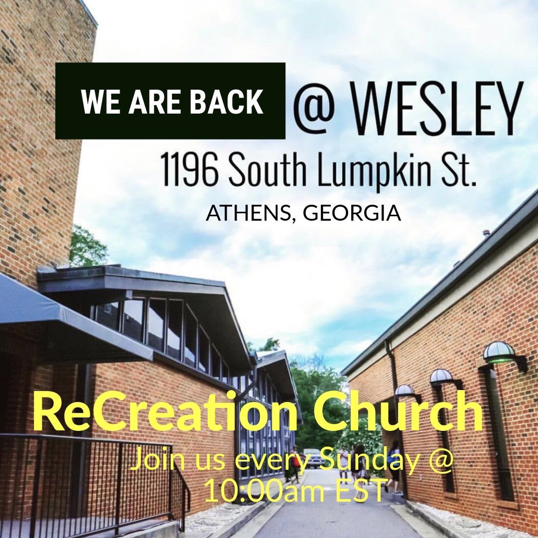 OurReCreation's tweet photo. SUNDAYS at the WESLEY! Last Sunday was Amazing and we are GEARED up and READY For this Sunday! Come be our guest we would LOVE to meet you!#sundayiscoming #athensga #letsgrow #letsworship #thewesley #becomingthebody https://t.co/yymxHo008U