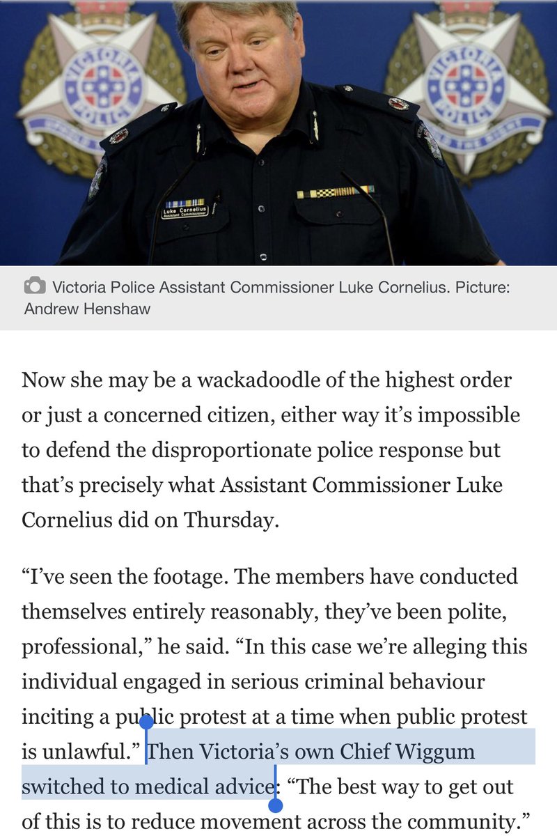 I hear Wiggum was trending last night after assistant commissioner Cornelius’ latest rant. Let it be known that I was the first to bestow the nickname on Cornelius who some officers call Captain Cornflakes.  https://www.heraldsun.com.au/news/opinion/rita-panahi/arrest-of-pregnant-mum-shows-world-how-hopelessly-politicised-victoria-police-is-rita-panahi/news-story/5e7e82047be02d1a134a9edbc7dd390a