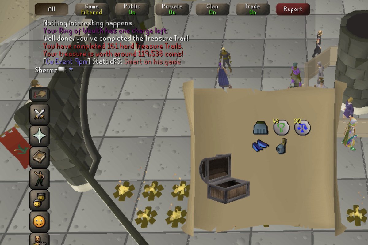 shermzOSRS's tweet image. Hard clue 161 - sara vambs and bandos full helm 👌🏼