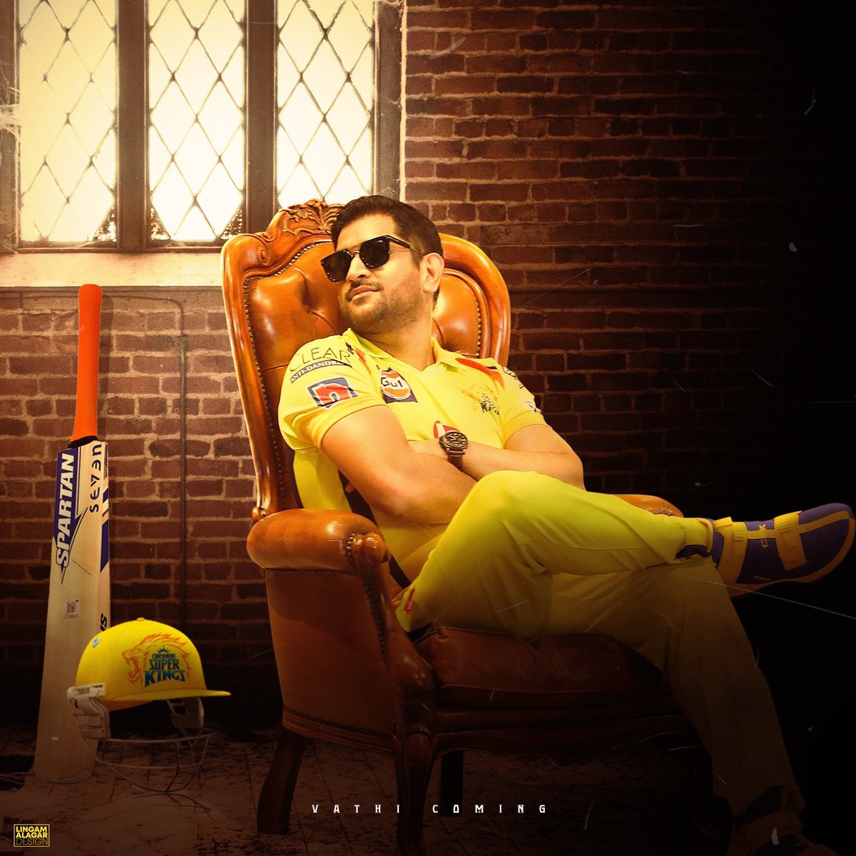 CuddaloreMsd's tweet photo. Vaathi coming... @ChennaiIPL @msdhoni https://t.co/6K2BKh70vN