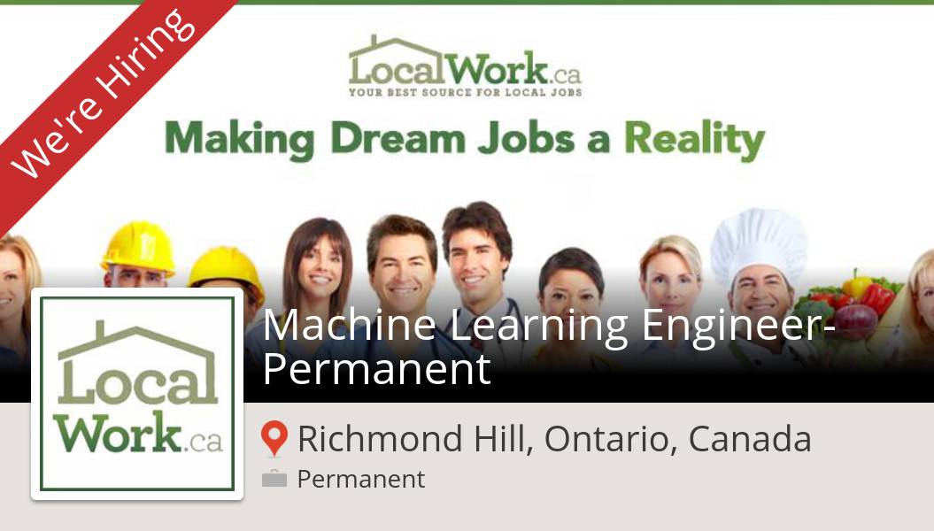 LocalWorkCa's tweet photo. #LocalWorkca is hiring a #Machine #Learning Engineer- Permanent, apply now! (#RichmondHill) #job https://t.co/RQHxKtXrzV https://t.co/wN4KDfJ4EA