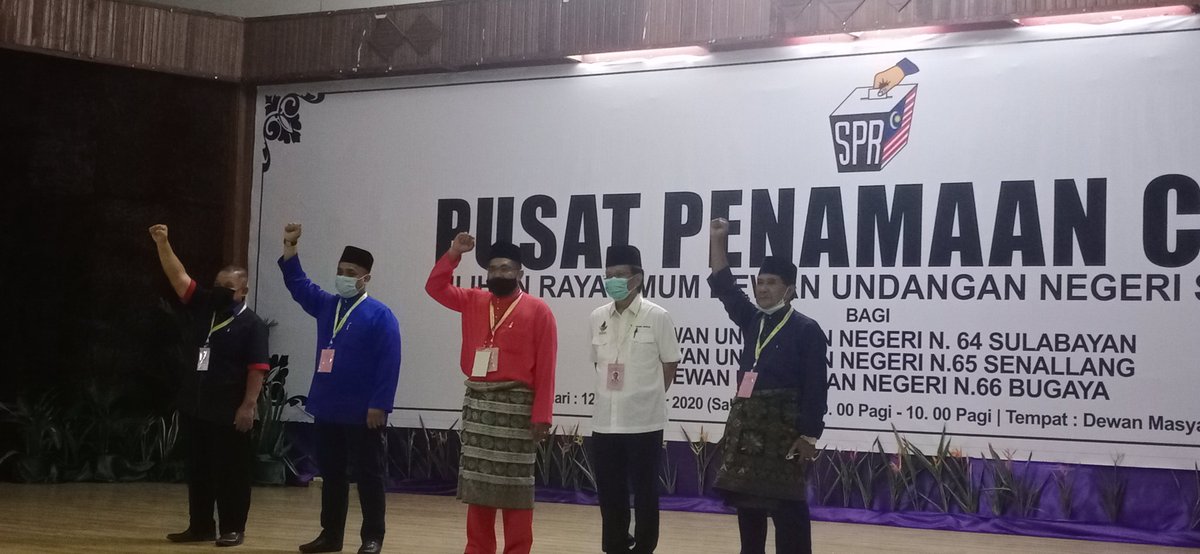RidzalAbdullah@AwaniSabahan (@abdullahridzal) on Twitter photo Pengumuman Calon DUN N65 Senallang (Parlimen Semporna)
(1) D PG Ahmad Datu Ali Alam (PPRS)
(2) Mohammad Ramzan Abdu Wahab (Usno)
(3) Norazman Utoh Naim (BERSATU/PN)
(4) Datuk Seri Mohd Shafie Apdal (WARISAN)
(5)Mad Jalie Lais (PCS)
<a href="/501Awani/">Astro AWANI</a>
#SabahMemilih
#PRNSabah Pengumuman Calon DUN N65 Senallang (Parlimen Semporna)
(1) D PG Ahmad Datu Ali Alam (PPRS)
(2) Mohammad Ramzan Abdu Wahab (Usno)
(3) Norazman Utoh Naim (BERSATU/PN)
(4) Datuk Seri Mohd Shafie Apdal (WARISAN)
(5)Mad Jalie Lais (PCS)
<a href="/501Awani/">Astro AWANI</a>
#SabahMemilih
#PRNSabah