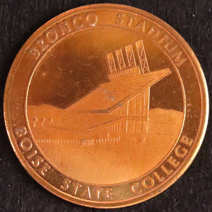 Fifty years ago today, Boise State played its first game in the new Bronco (now Albertsons) Stadium. It could not have opened in a crazier fashion, with a near death in full view of the fans just before kickoff…here’s the story, and a few fun asides.