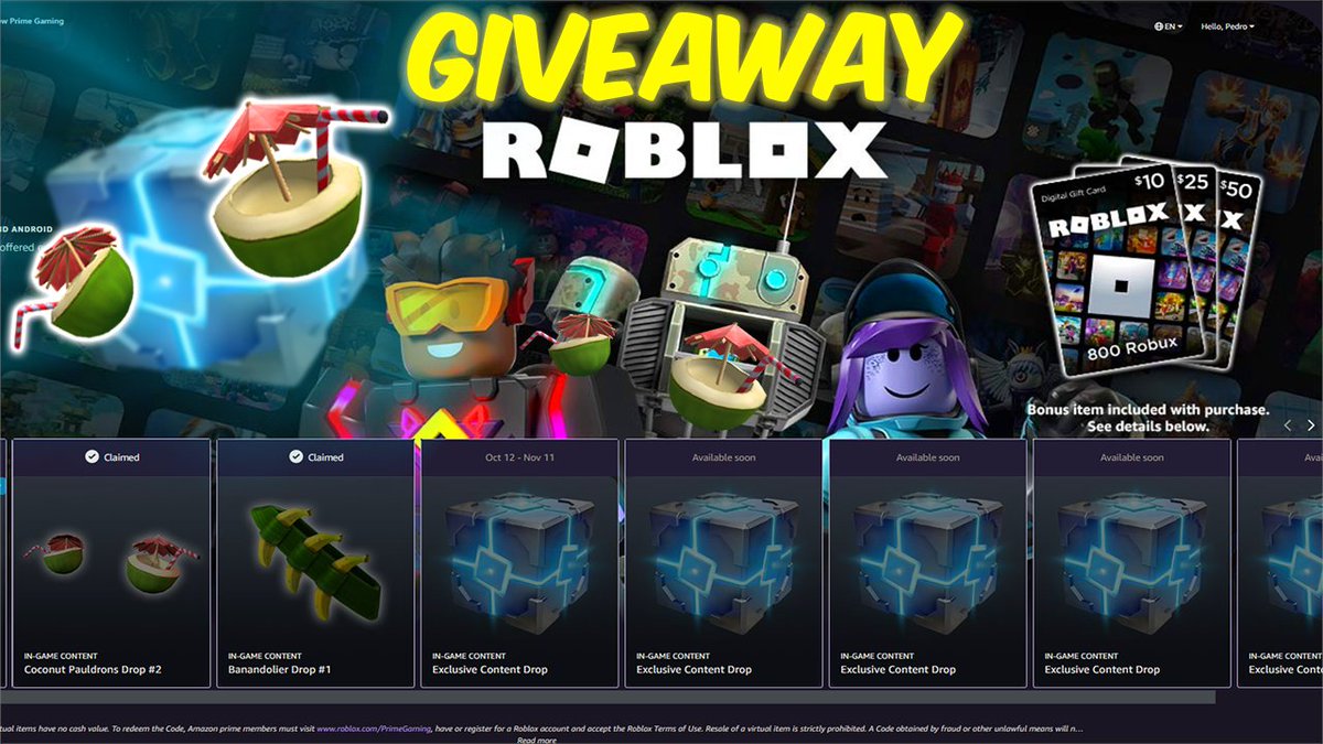 Roblox - Items Prime Gaming - Roblox - Outros jogos Roblox - GGMAX