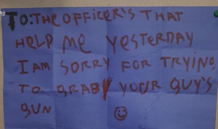 DCAsifRashid's tweet photo. There has been much discussion around the role of police in responding to mental health calls and people in crisis.  In this very moving story, @CalgaryPolice members safely deescalated what was a high-risk event for public, community and officer safety. https://t.co/JqfByV6Pwb