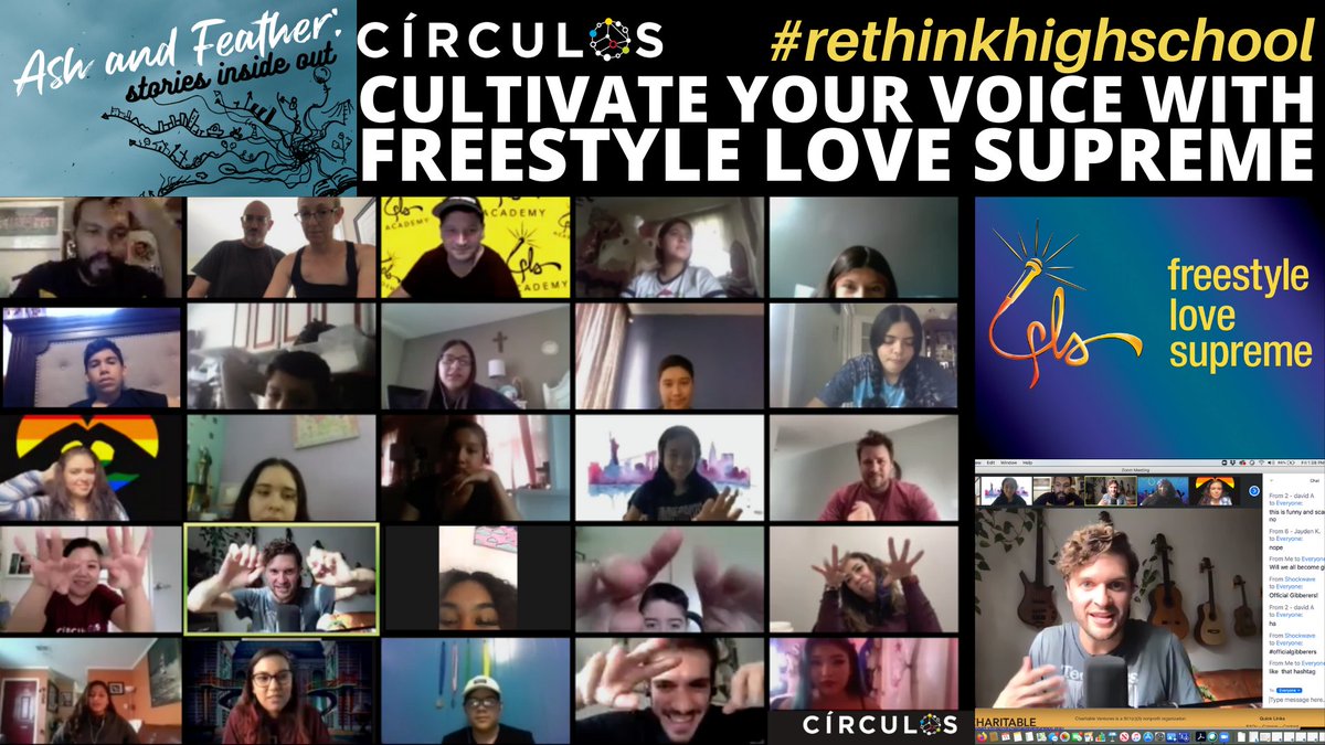 circulos_sausd's tweet photo. How do you make invisible stories visible? Through a partnership with WellBeingsStudio, our 9th graders are exploring storytelling &amp; identity through a project called Ash &amp; Feather: Stories Inside Out. Here they are working with @freestylelove! @XQAmerica @SantaAnaUSD https://t.co/loeN4Wfuga
