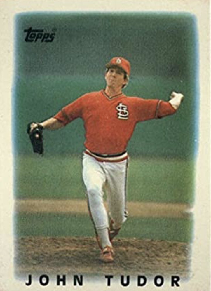 The Mets get their first baserunner in the 4th when Wally Backman walks with 1 out. Tudor then gets Keith Hernandez to hit into a fielder’s choice, and Gary Carter K's. #STLCards    #LGM  