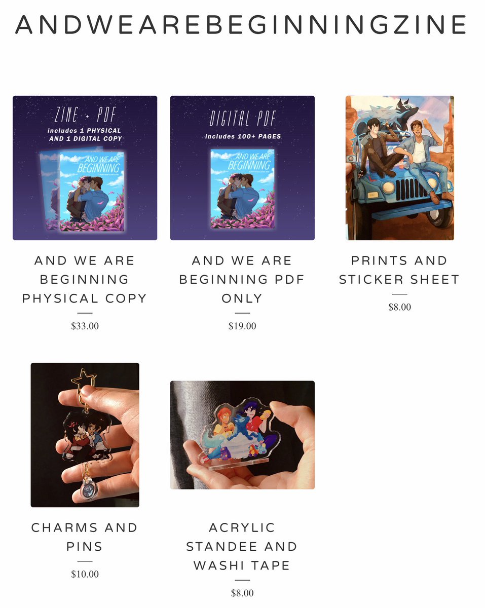 LEFTOVER SALES ARE OPEN! Visit our shop now at the link below:
andwearebeginningzine.bigcartel.com