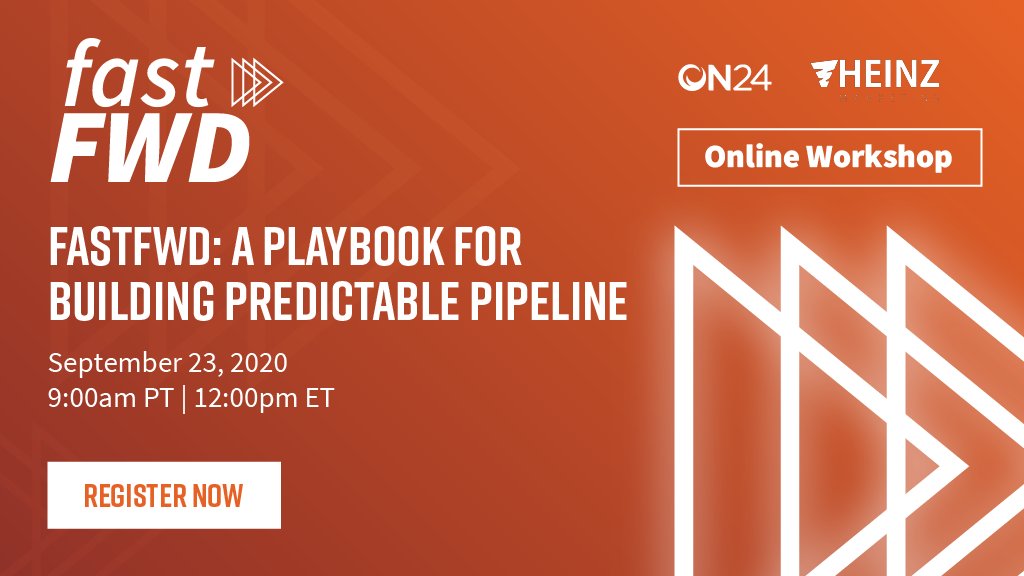 ON24's tweet photo. Marketing teams need to transform the way they create demand. Cheri Keith and Matt Heinz will show you how during a free three-hour #predictablepipeline workshop on 9/23. Learn more: https://t.co/vw8Zw8NNJK @Cheri29 @HeinzMarketing https://t.co/BXv5zMMtZt