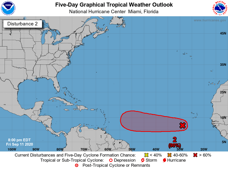 O Xrhsths Ouragans Com Sto Twitter Le Nhc Releve Les Probabilites De Developpement De La Perturbation 95l Qui Devrait Devenir Une Depression En Se Deplacant Vers L W A 25 30 Km H Probabilite De Developpement