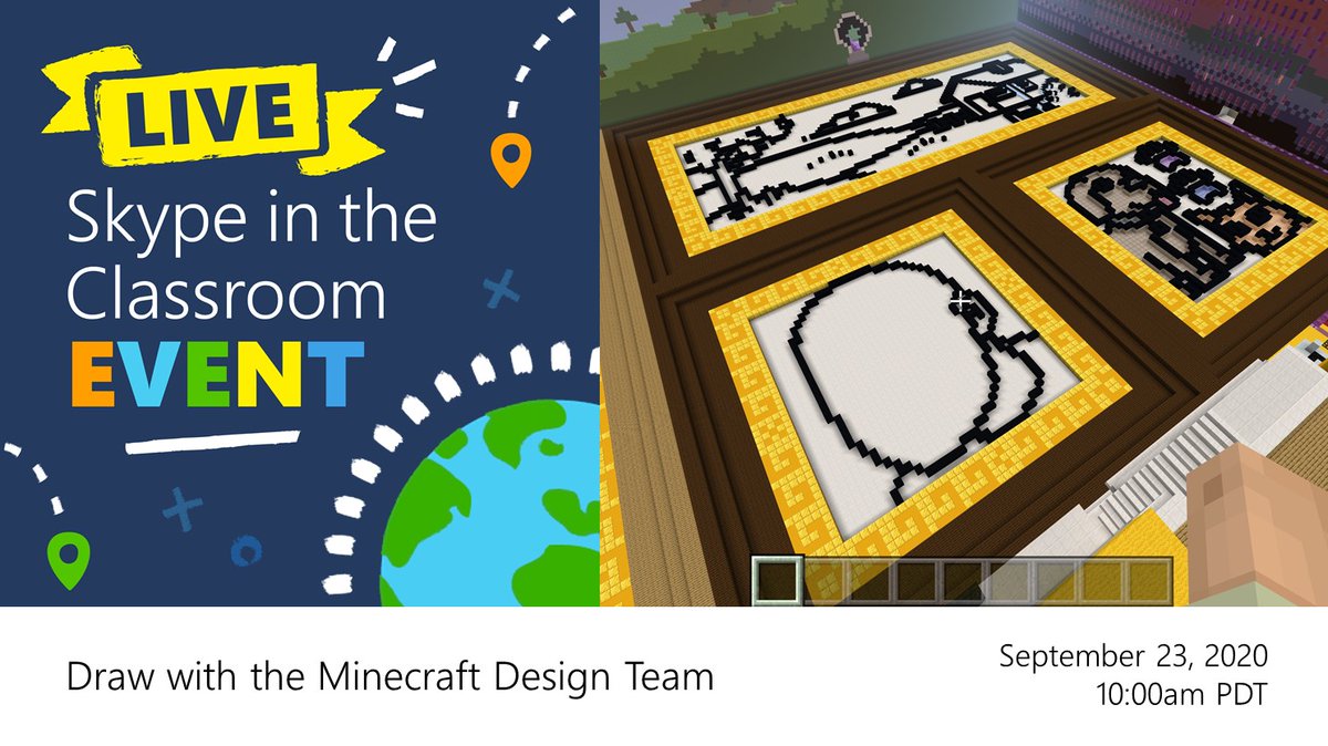 Uzivatel Minecraft Education Edition Na Twitteru Are Your Students Interested In Art Design And Gaming Skypeclassroom Is Hosting A Live Event Featuring The Minecraft Design Team They Ll Be Discussing Digital Art And