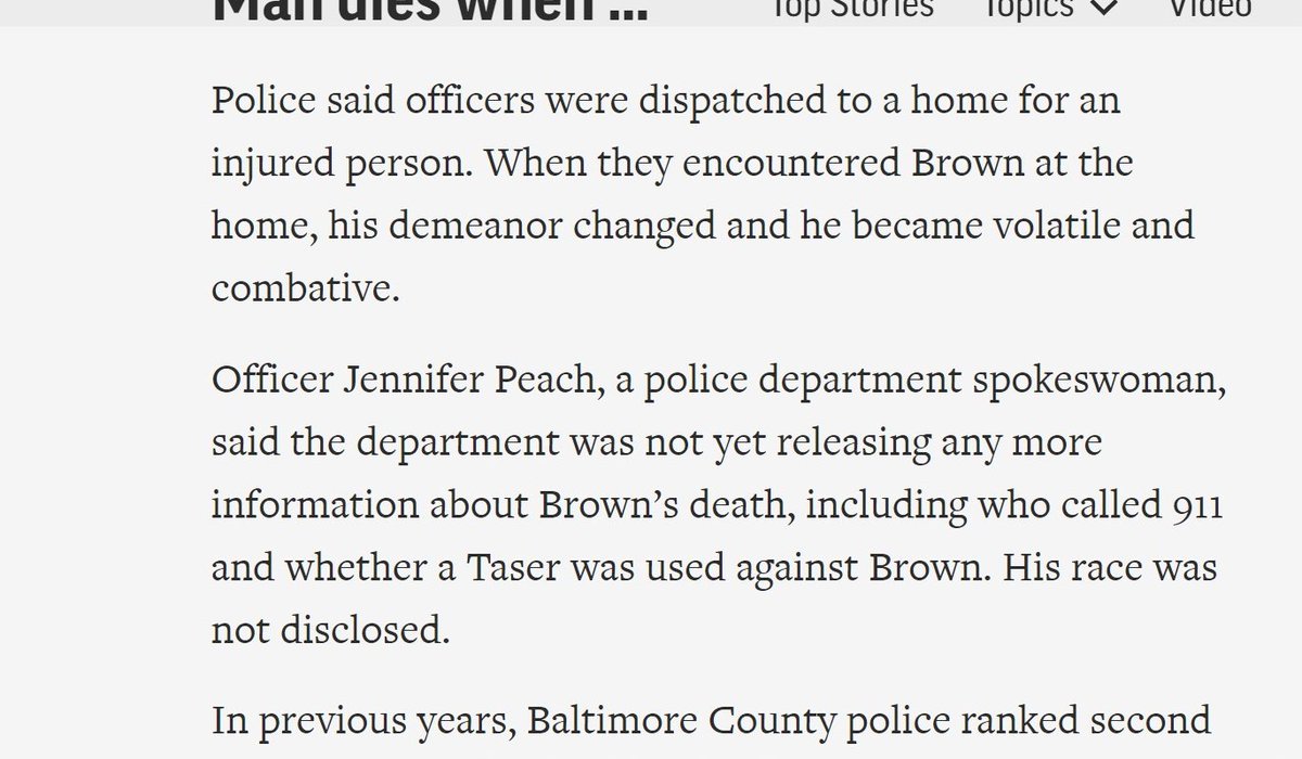 5. JUST TAZE HIM, which they did, he had a heart attack, pronounced dead at hospital