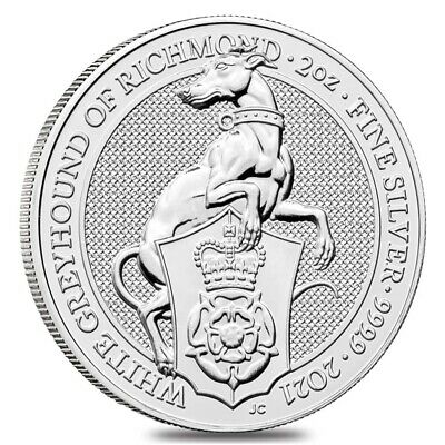 randomyears's tweet photo. 2021 Great Britain 2 oz Silver Queen's Beasts White Greyhound of Richmond Coin https://t.co/AA2imWioFD https://t.co/J57un1GDfe