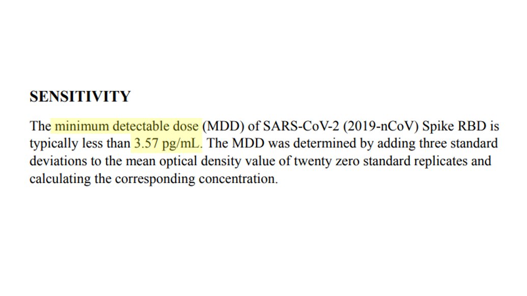  #AVCTSino Bio have also created an ELISA Antigen Test which yielded very sensitive results only 1.43pg/ml more sensitive than the  @Avacta ELISA ResultsThis is in the minuscule concentrations we are talking 1,000,000,000,000(a trillionth of a gram) https://www.sinobiologicalcdn.com/reagent/KIT40592.pdf