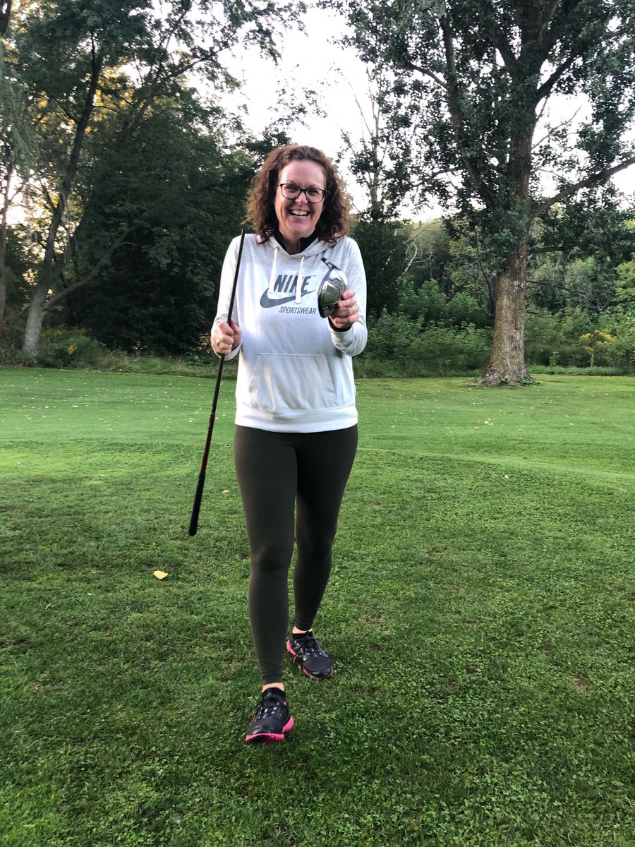 When you #happygilmore your husband’s golf club 😳 <a href="/horan_denny/">Denny Horan</a> #goodluckinyourtournamenttomorrow #fun