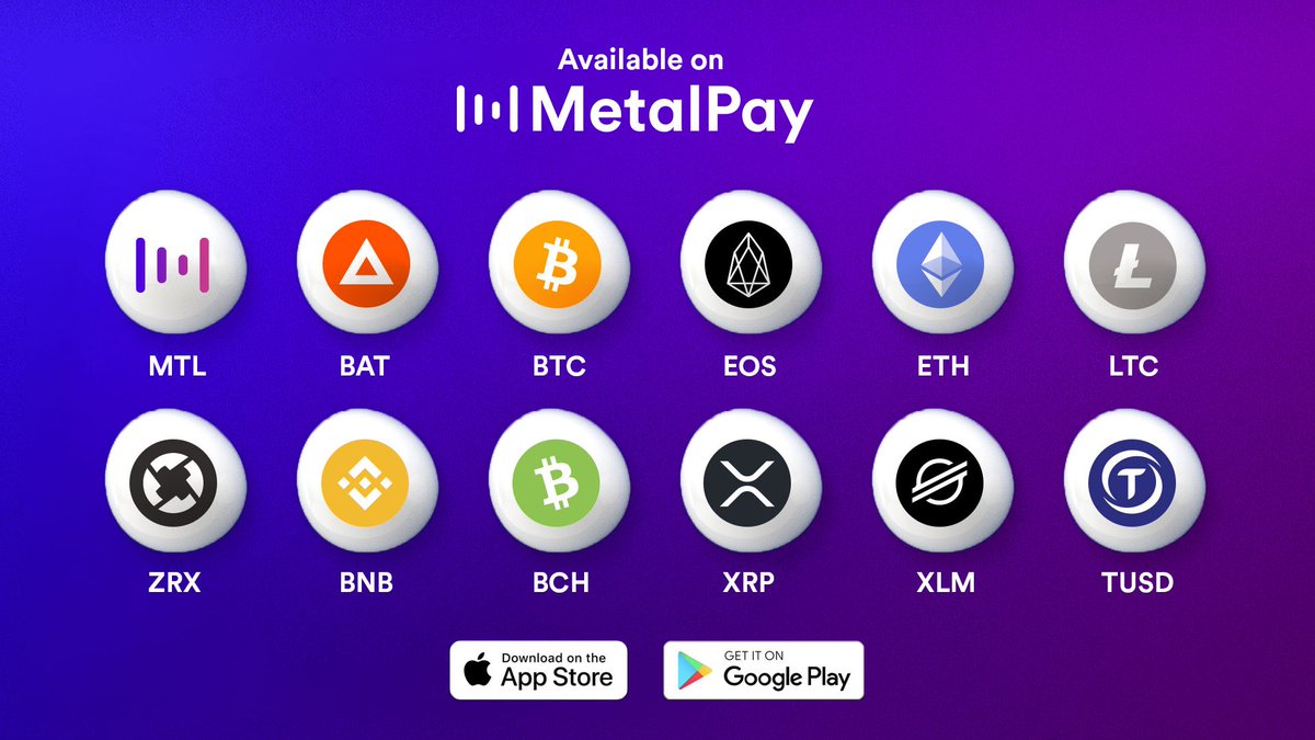 metalpaysme's tweet photo. With over 30 different cryptocurrencies available to buy, sell, send, and receive in Metal Pay, our users enjoy a wide selection to choose from.

We're preparing for a new addition, too. Stay tuned for more info on that. 👀 https://t.co/83HSPGueCA