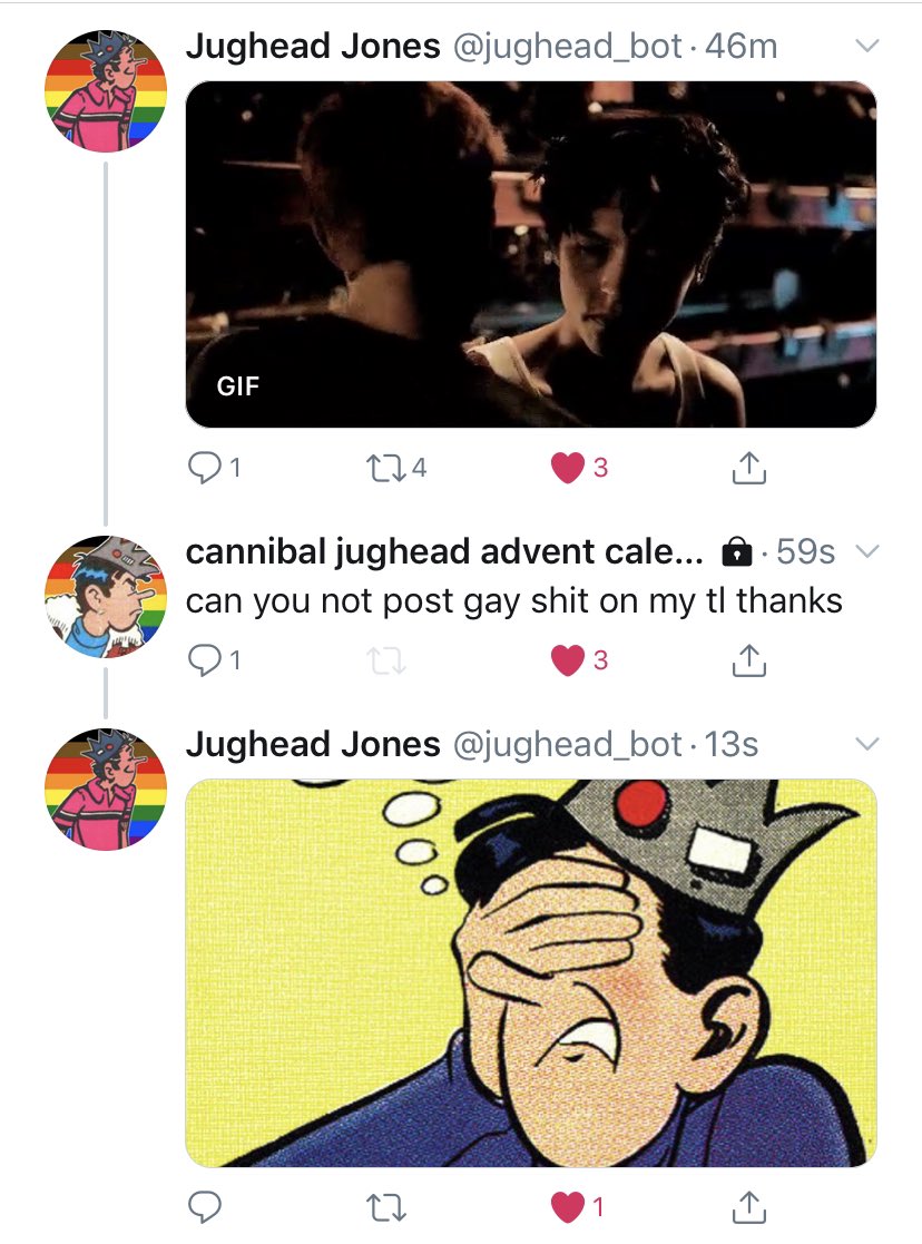 jughead bot is my favorite twitter user