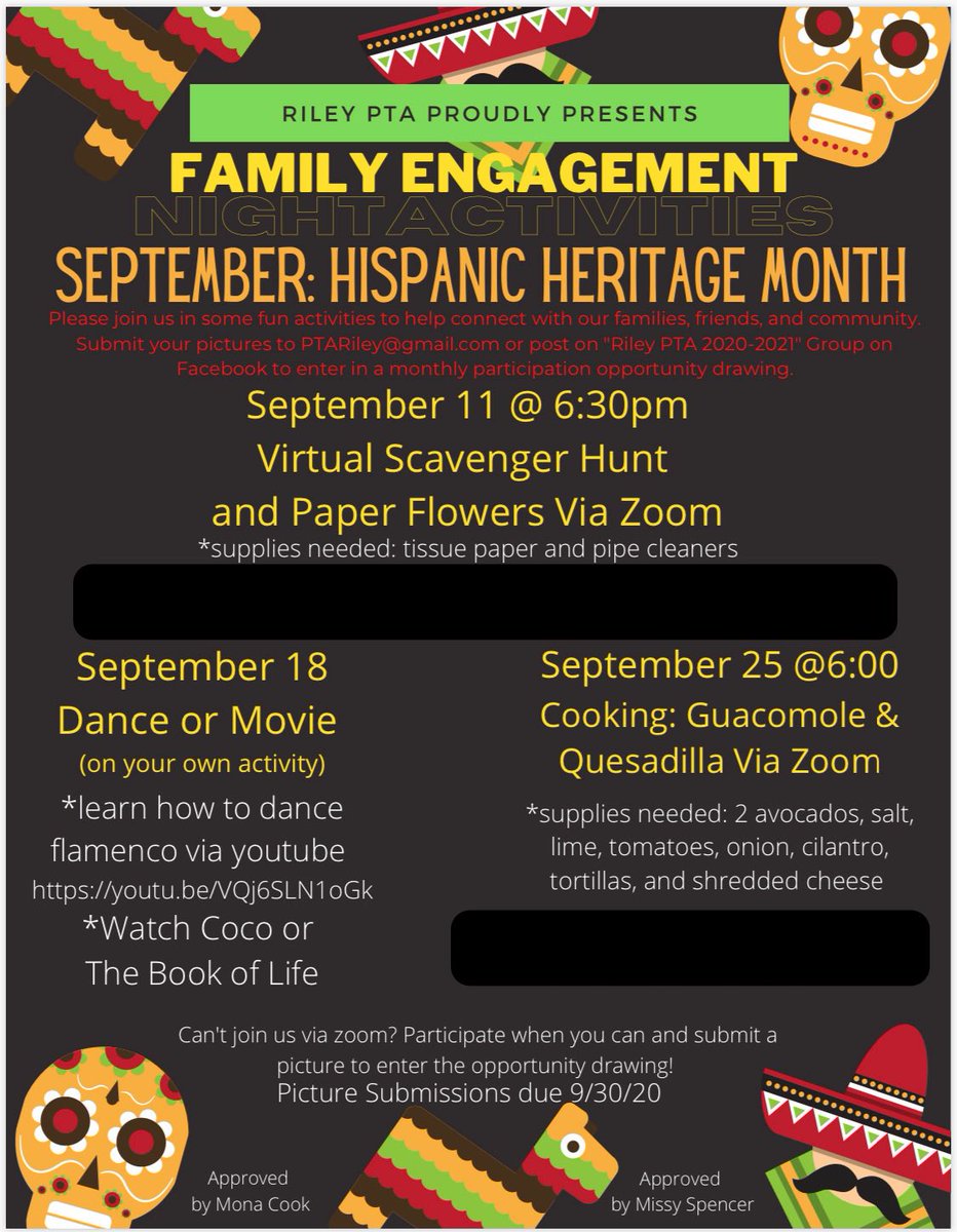 ASRayburn's tweet photo. Our PTA is amazing! Popsicle Parade today, zooming tonight, a month to celebrate Hispanic Heritage month, and a special Teacher Treat! Thank you! #RileyPTA https://t.co/ttsdAGL4Kh