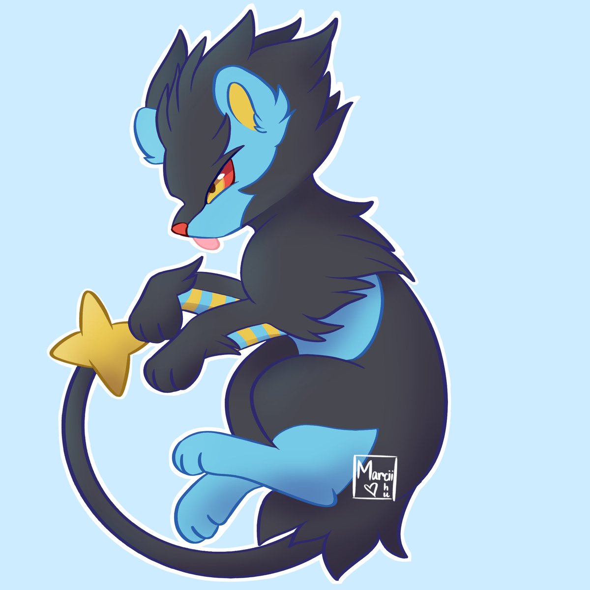 marciichu's tweet photo. He's angy! 😡⚡ No talky #pokemon #luxray https://t.co/N27DyVyCCz