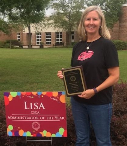 Barbara_Truluck's tweet photo. So proud of our Principal Lisa Jackson for being named CSCA Administrator of the Year! Thank you for your continued support of school counseling programs! We love our @PalmerMiddle Principal!  💙 @CCSDCounseling @CobbSchools  #TogetherwithPurpose https://t.co/NsRdJM0ZS3