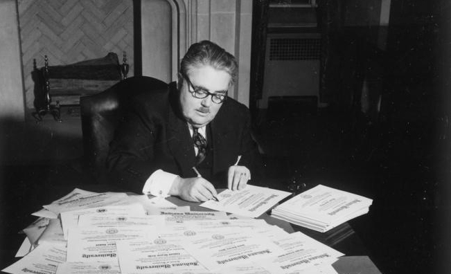 During 25 years as IU president, Herman B Wells signed every diploma by hand. That'd almost 63,000 diplomas!