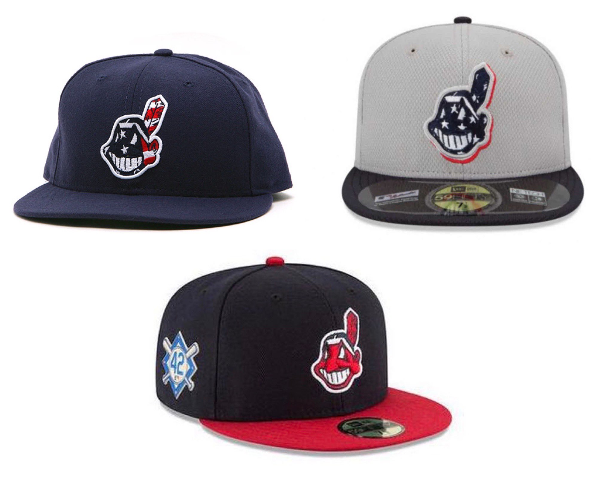Chief Wahoo Jackie Robinson Indians hats being sold on