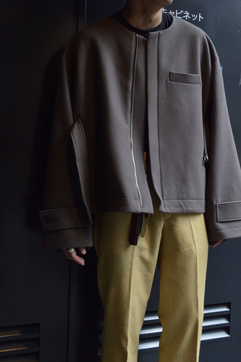 stein 20AW NO COLLAR BELTED JACKET M bak.unimed.ac.id