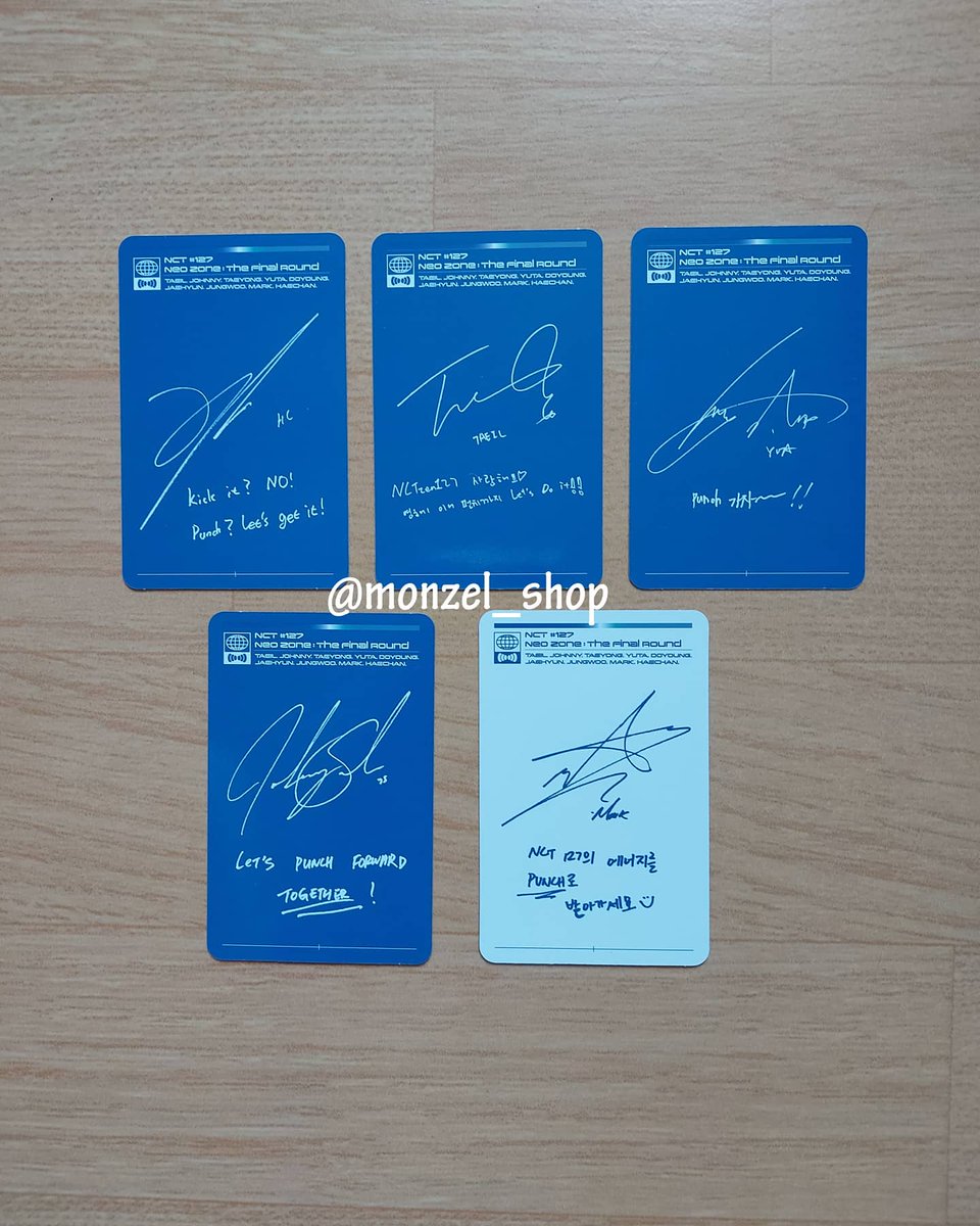 monzel_shop's tweet photo. READY STOCK

#MZ_NCT #MZ_NCT_127

WTS (Worldwide &amp; INA)
NEO ZONE: THE FINAL ROUND (Punch)
    ↳ PHOTO CARD (PC)
- Haechan @ 100 K / $10
- Johnny @ 70 K / $7
- Johnny (minor dmg) @ 60 K / $6
- Taeil @ 60 K / $6

Note :
Yuta, Mark ❌SOLD❌ https://t.co/UQfWsaaogb