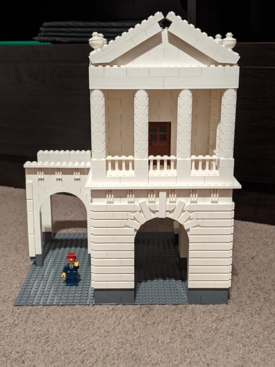 Here's an iso project I've been chipping away at for the last few months: attempting to build Ballarat Station out of Lego. These are from a few weeks ago, photo of the actual station for comparison.