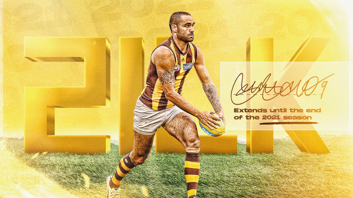 HawthornFC's tweet photo. Silk signs. 💛🙌

Shaun Burgoyne will enter his 20th and final season in 2021, while also taking on an Indigenous advisory role with the club.

📝: https://t.co/lmGtp5W60Q

#Always https://t.co/1XfpSNpddu