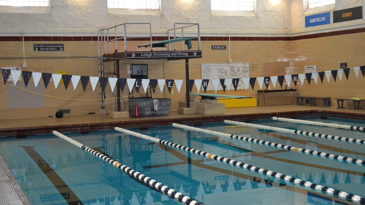 LehighAthEvents's tweet photo. Another #FacilityFriday puts #JacobsPool at #TaylorGym on display. The historic 6-lane competition pool opened up in 1914 and is 25 yds in length. @LehighSwimDive #GoLehigh https://t.co/GDV0QDIh67