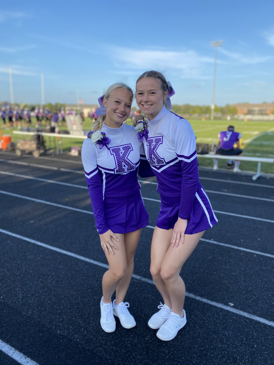 Tonight, we celebrated these two lovely ladies 💜💜 #SeniorNight <a href="/KeystoneCheer/">Keystone Cheer</a>
