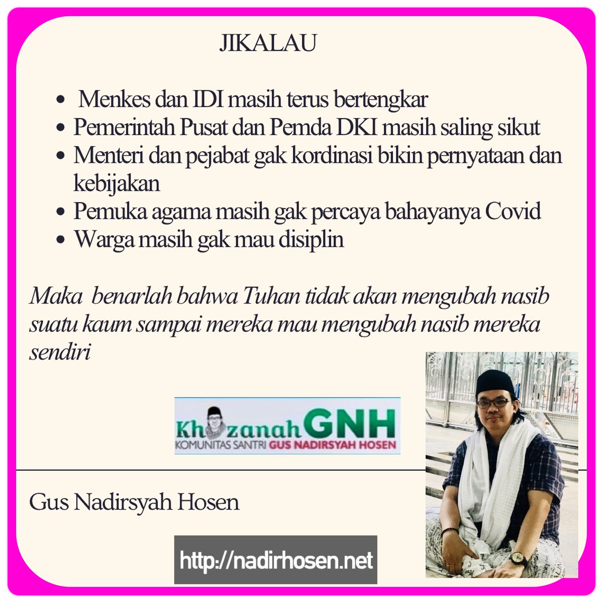 na_dirs's tweet photo. Tuhan tidak akan mengubah nasib suatu kaum, JIKALAU...... https://t.co/tTK6GjoeZd