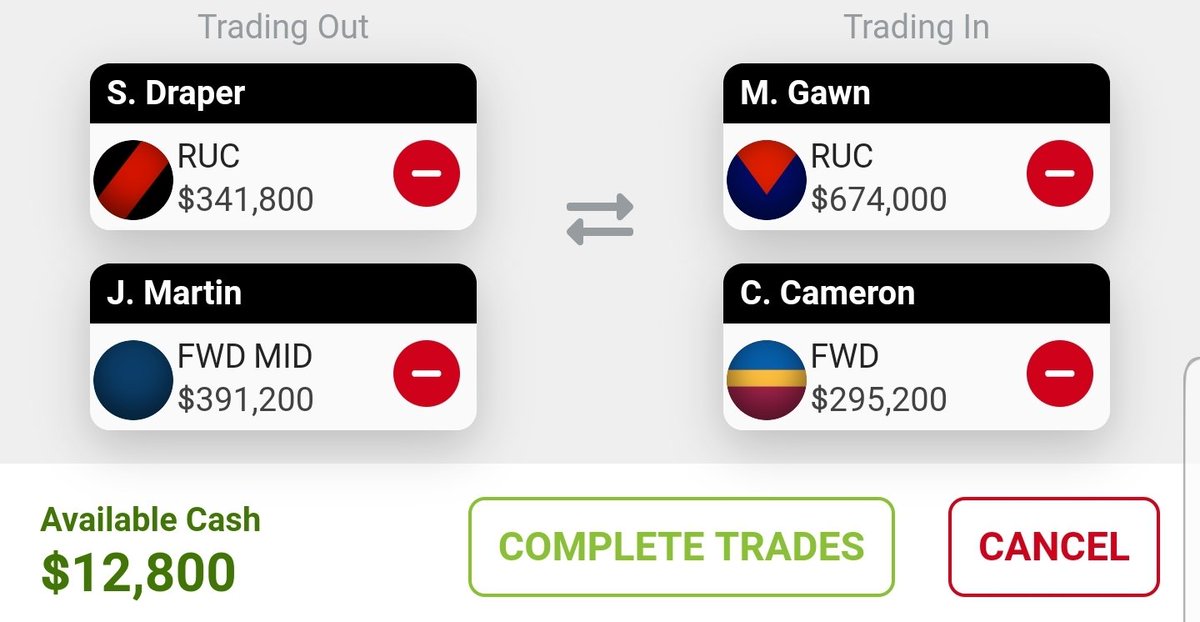 My last 2 trades ... 2020 was fun #supercoach